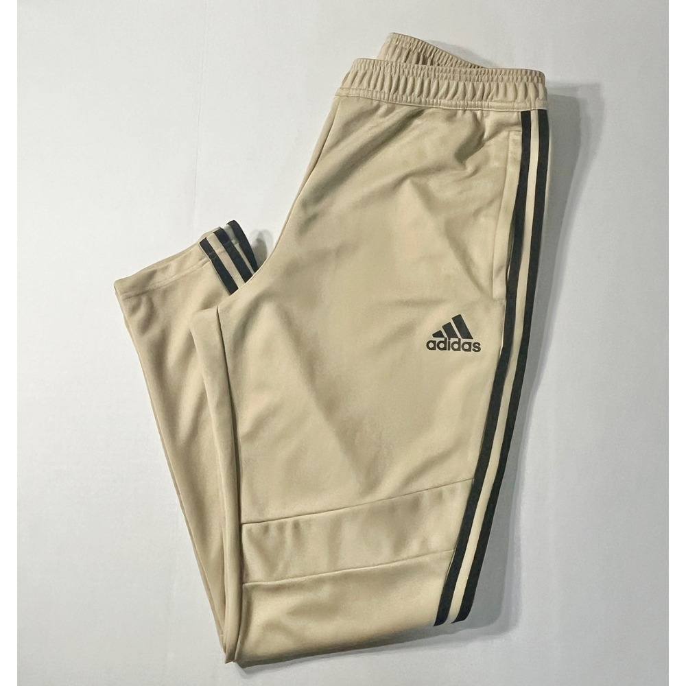 Adidas Tiro Training Pants Mens Larger Gold Black Stripe Aeroready Joggers Gym